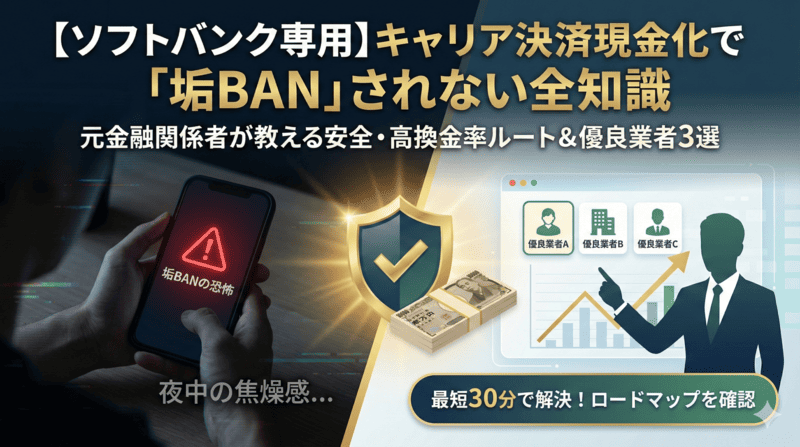 【ソフトバンク利用規約専門】キャリア決済現金化で「垢BAN」されないための全知識と優良業者3選