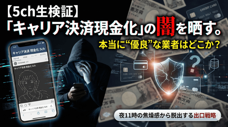 【5ch生検証】「キャリア決済現金化」の闇を晒す。本当に"優良"な業者はどこか？