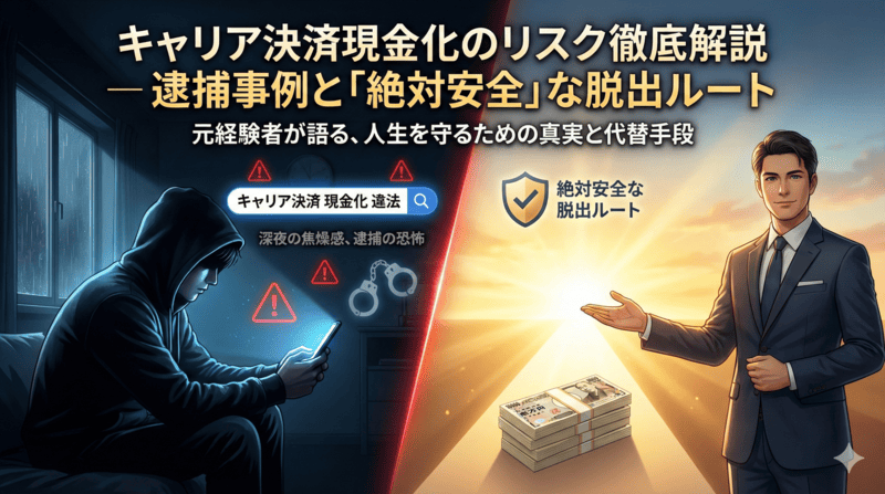 キャリア決済現金化のリスク徹底解説 — 逮捕事例と「絶対安全」な脱出ルート